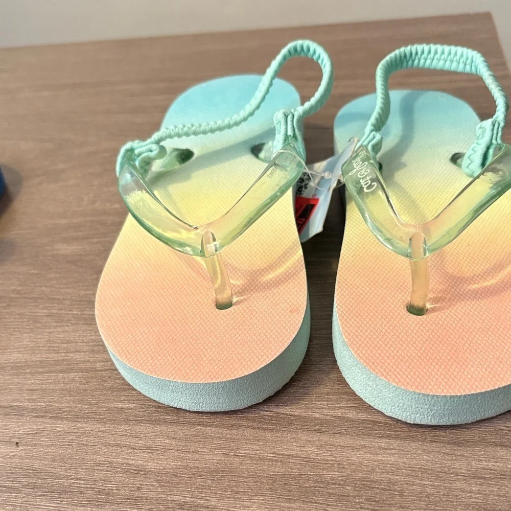 BOGO Sale Cat & Jack Kids Blue Patterned Flip Flops